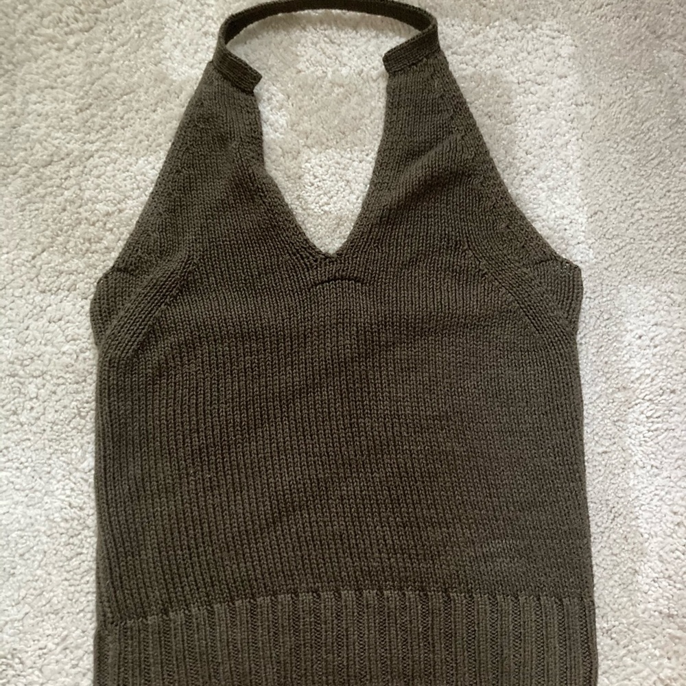 Knit halter top